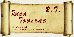Rusa Tovirac vizit kartica